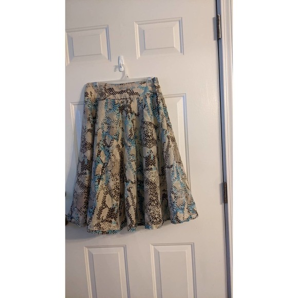 Coldwater Creek Silk Blend Midi Skirt Petite Small - Picture 4 of 9
